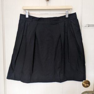 LL Bean Signature Skirt Cotton Pleated Elastic Size M